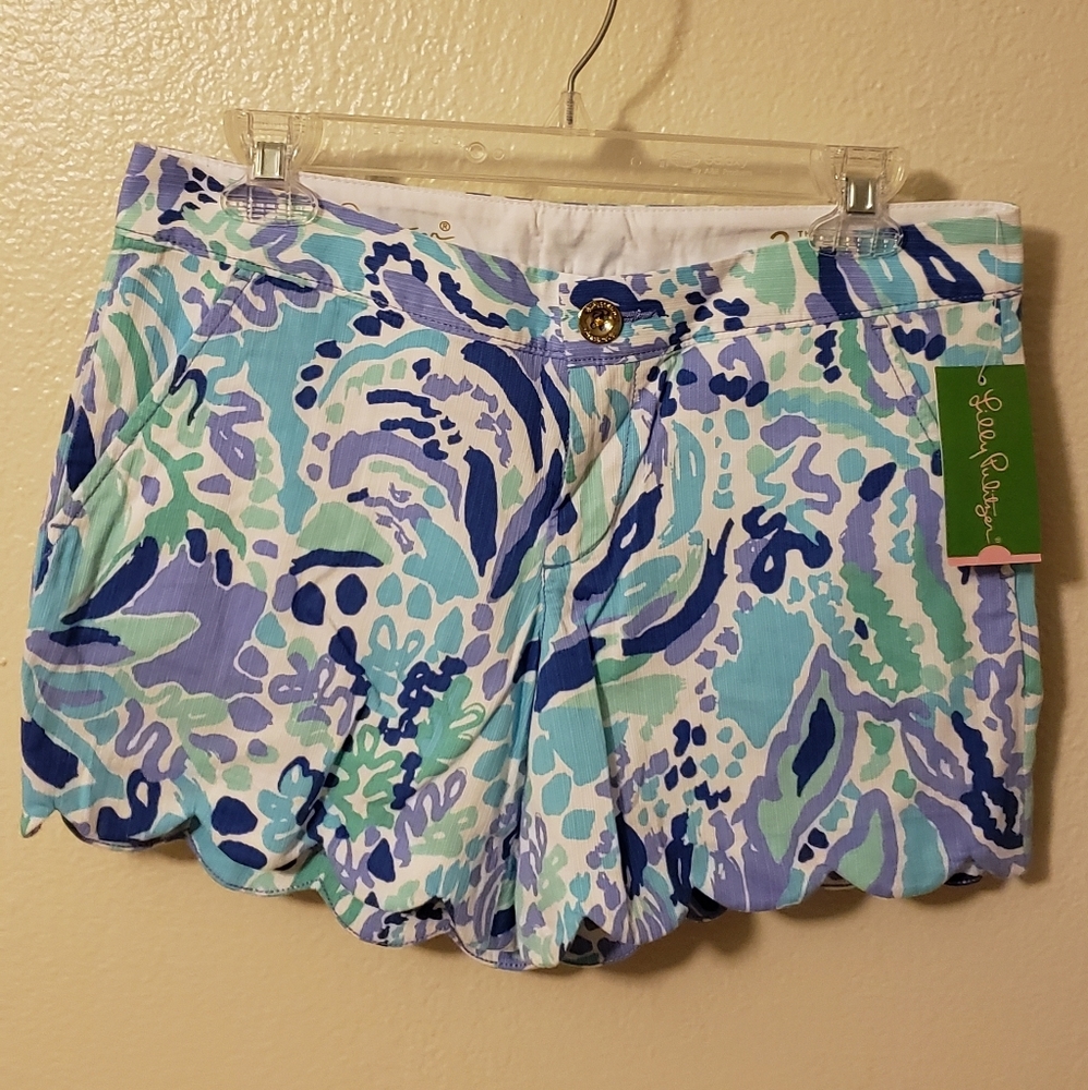 Lilly Pulitzer Buttercup Scalloped Shorts, Size 2